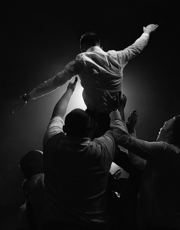 Minimalist portrait capturing genuine emotion