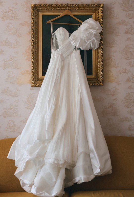 Editorial-style couple portrait with modern styling