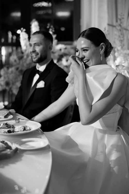 Editorial wedding portrait in Spanish castle garden