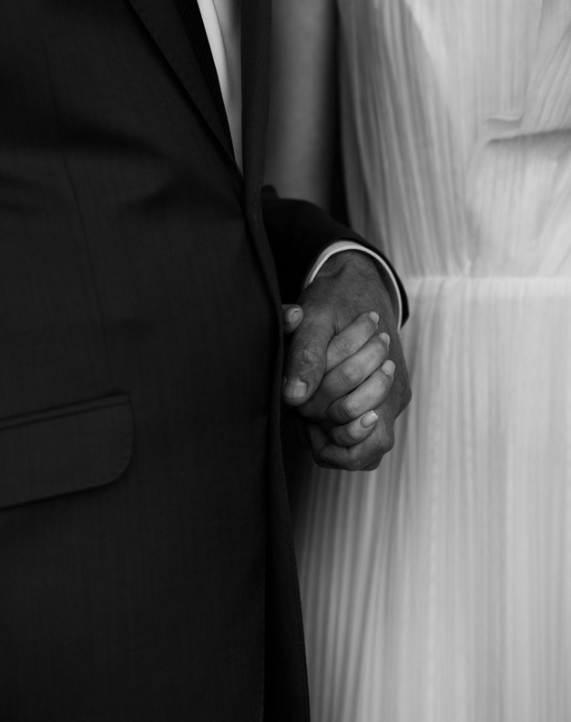 Romantic moment during a modern wedding celebration