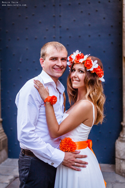 Sesión de fotos de boda en Badalona. Fotógrafo en Barcelona  Maslik Yulia