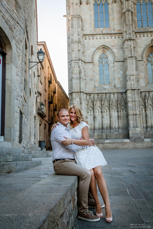 Przyjemna sesja zdjęciowa w Barcelonie. Fotograf w Barcelonie Hiszpanii Maslik Yulia