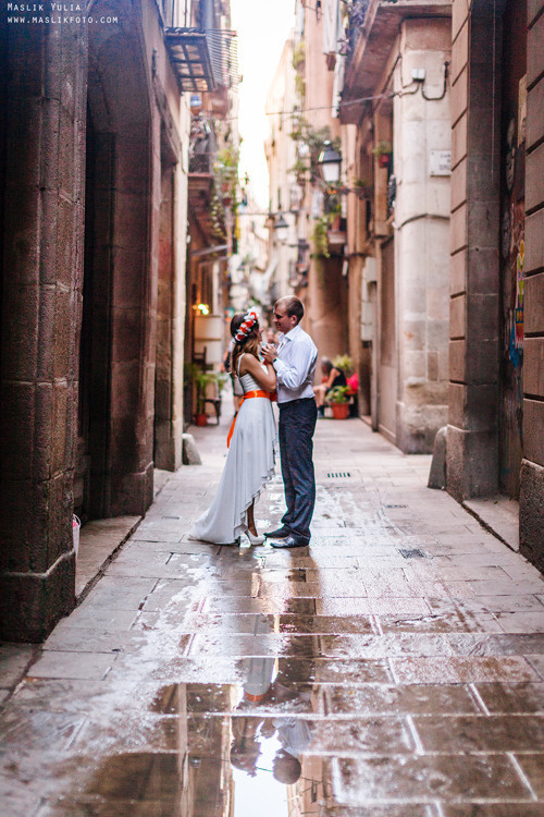 Sesión de fotos de boda en Badalona. Fotógrafo en Barcelona  Maslik Yulia