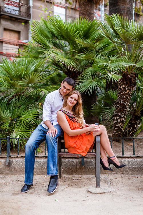 Pierwsza wspólna sesja zdjęciowa w Barcelonie. Fotograf w Barcelonie Hiszpanii Maslik Yulia