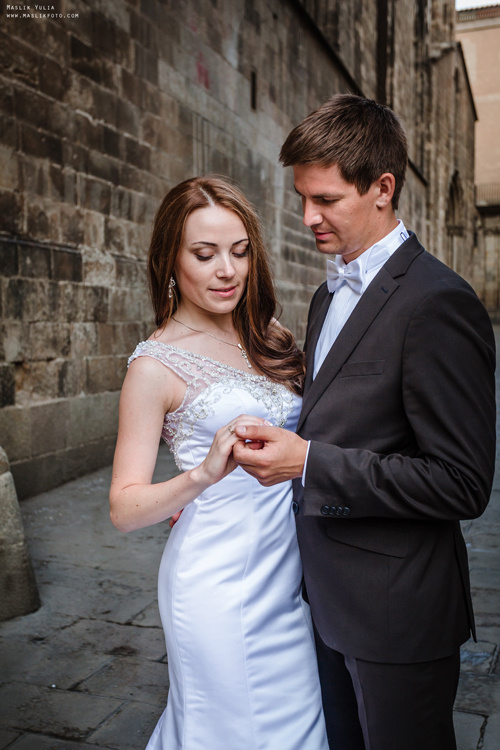 Свадебная фотосессия в Бланес. Фотограф в Барселоне Испании Маслик Юлия