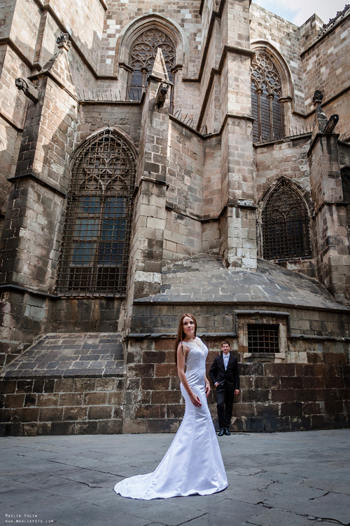 Свадебная фотосессия в Бланес. Фотограф в Барселоне Испании Маслик Юлия