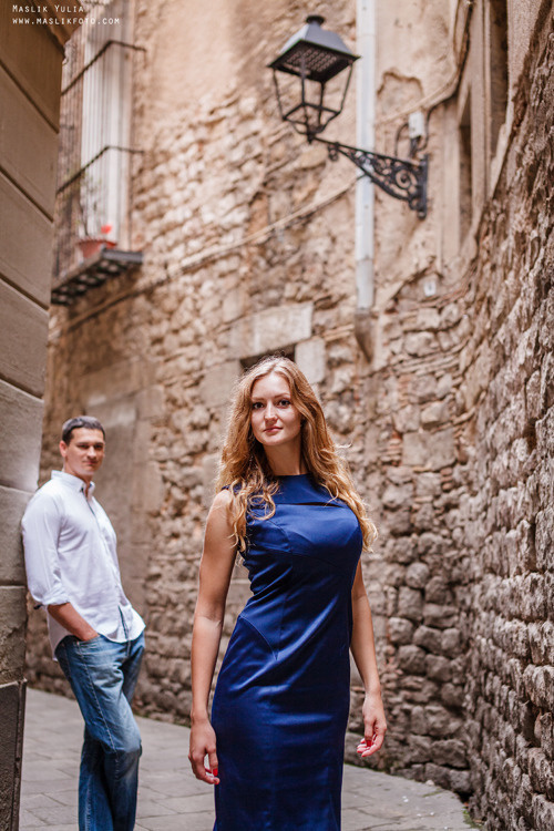 Pierwsza wspólna sesja zdjęciowa w Barcelonie. Fotograf w Barcelonie Hiszpanii Maslik Yulia