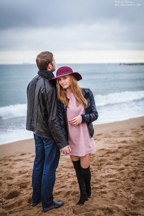 Sesión de fotos de invierno en Barcelona. Fotógrafo en Barcelona  Maslik Yulia