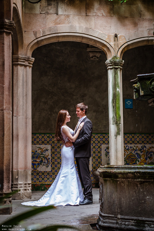 Свадебная фотосессия в Бланес. Фотограф в Барселоне Испании Маслик Юлия