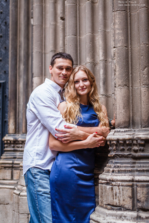 Pierwsza wspólna sesja zdjęciowa w Barcelonie. Fotograf w Barcelonie Hiszpanii Maslik Yulia