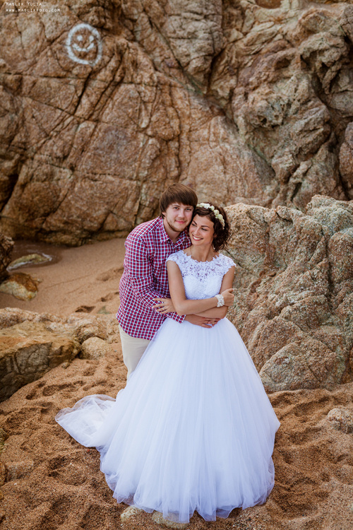 Sesja ślubna w Badalonie, Catalonia. Fotograf w Barcelonie Hiszpanii Maslik Yulia