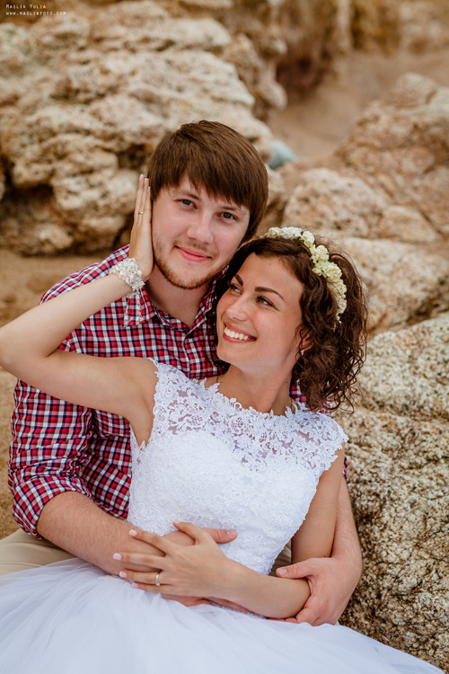 Sesja ślubna w Badalonie, Catalonia. Fotograf w Barcelonie Hiszpanii Maslik Yulia