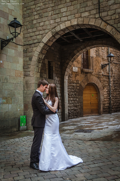 Свадебная фотосессия в Бланес. Фотограф в Барселоне Испании Маслик Юлия
