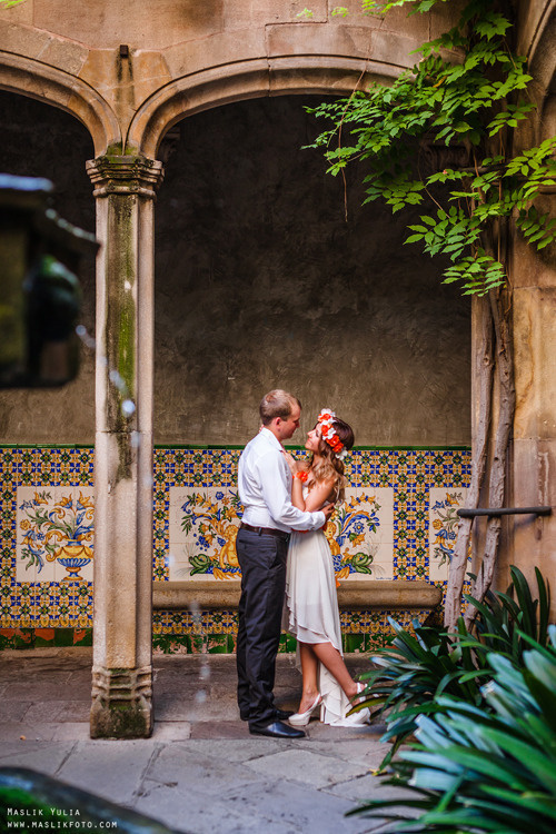 Sesión de fotos de boda en Badalona. Fotógrafo en Barcelona  Maslik Yulia