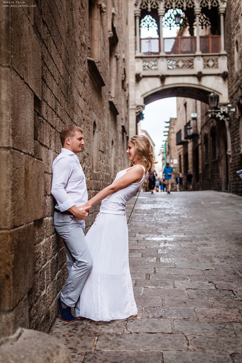 Wieczorna sesja zdjęciowa w Lloret de Mar. Fotograf w Barcelonie Hiszpanii Maslik Yulia