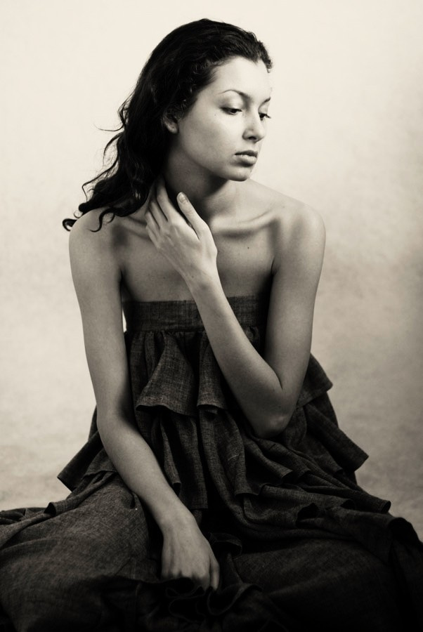 Intimate portrait photography of young woman