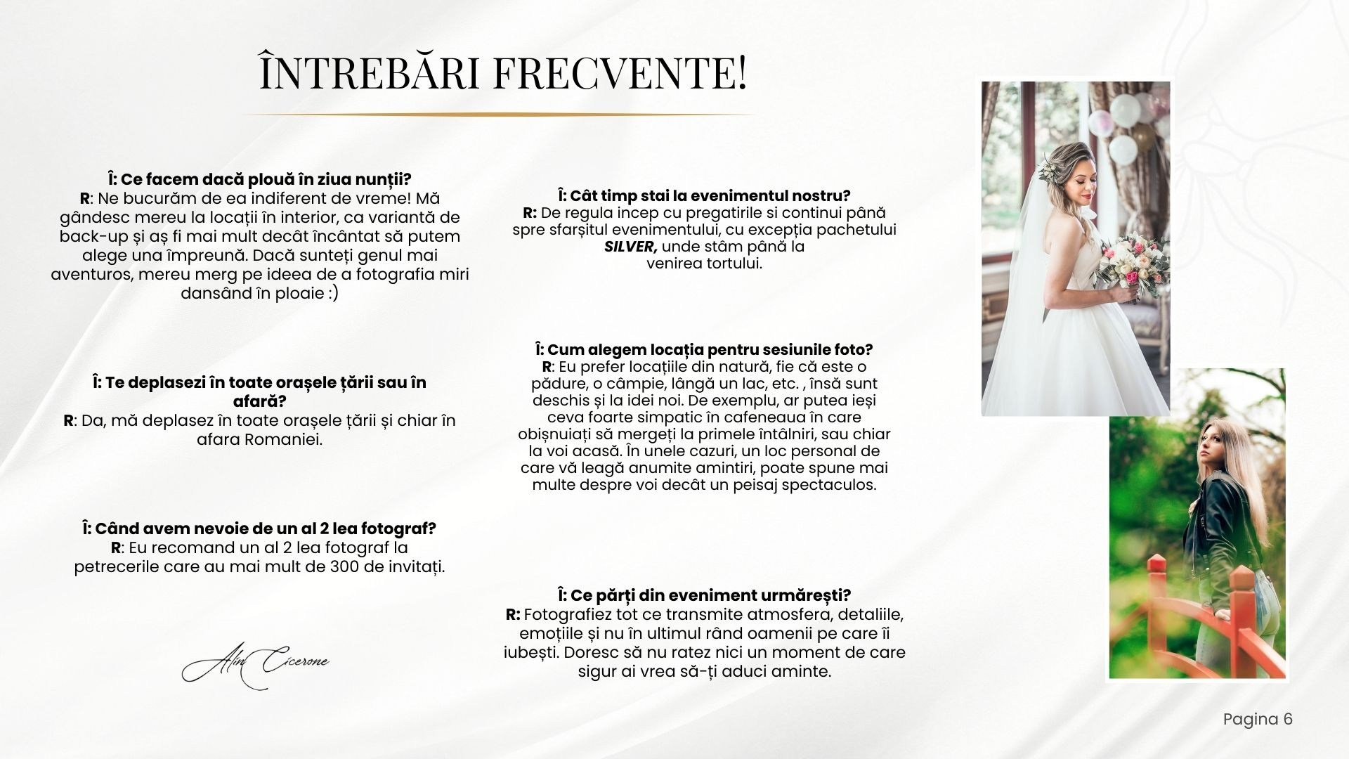 Nunti & Evenimente. Alin Cicerone | Fotograf FineART Suceava