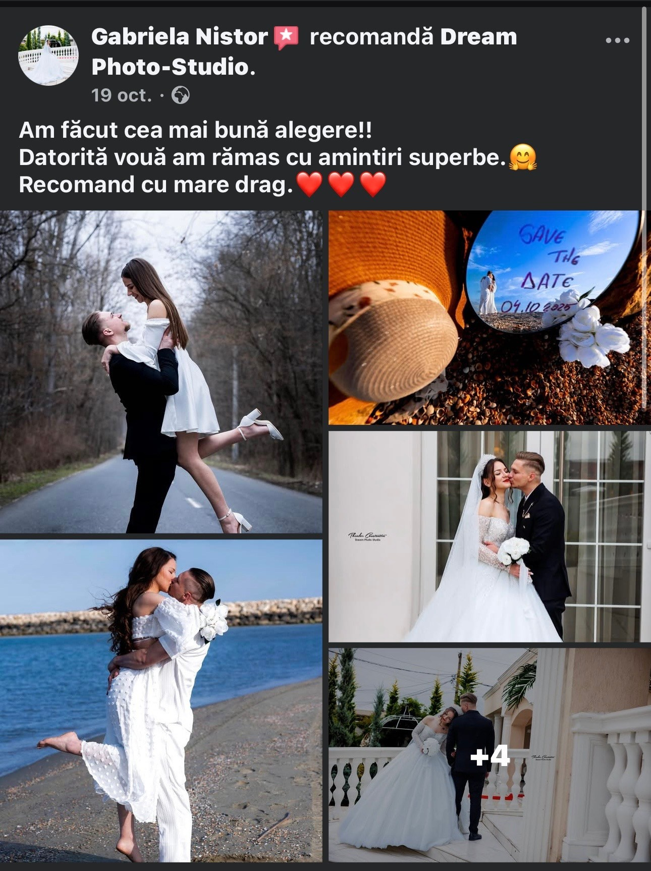 Recenzii Facebook. Dream Studio Galați – ședințe foto profesionale pentru familie, portrete și evenimente
