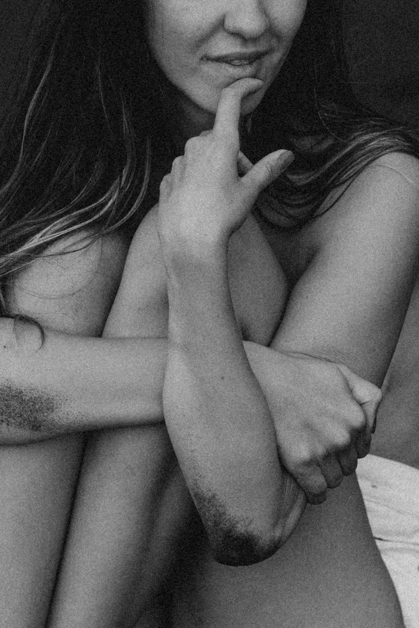 Sensual female photoshoot on the beach