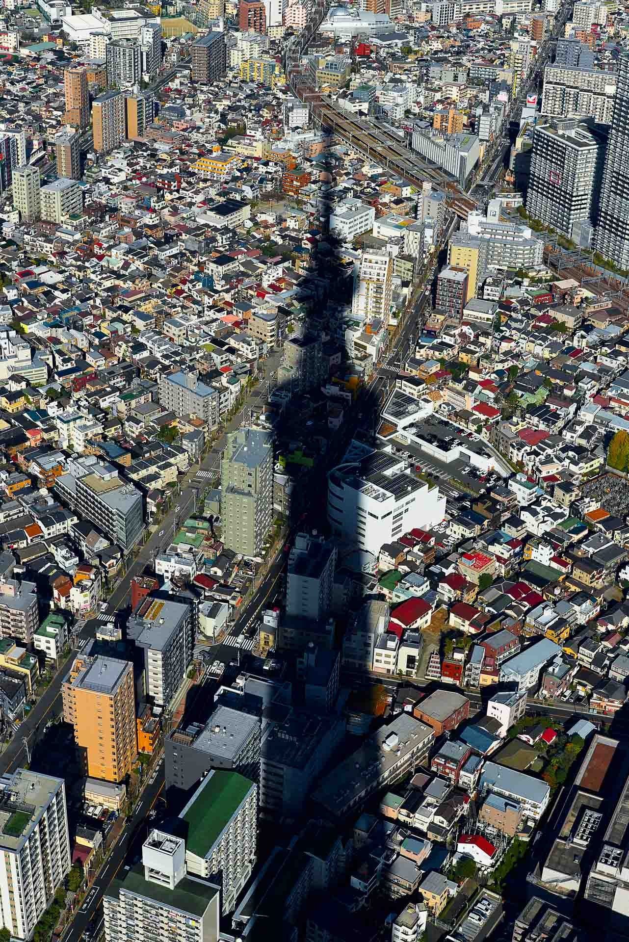 Tokyo skyline with urban architecture