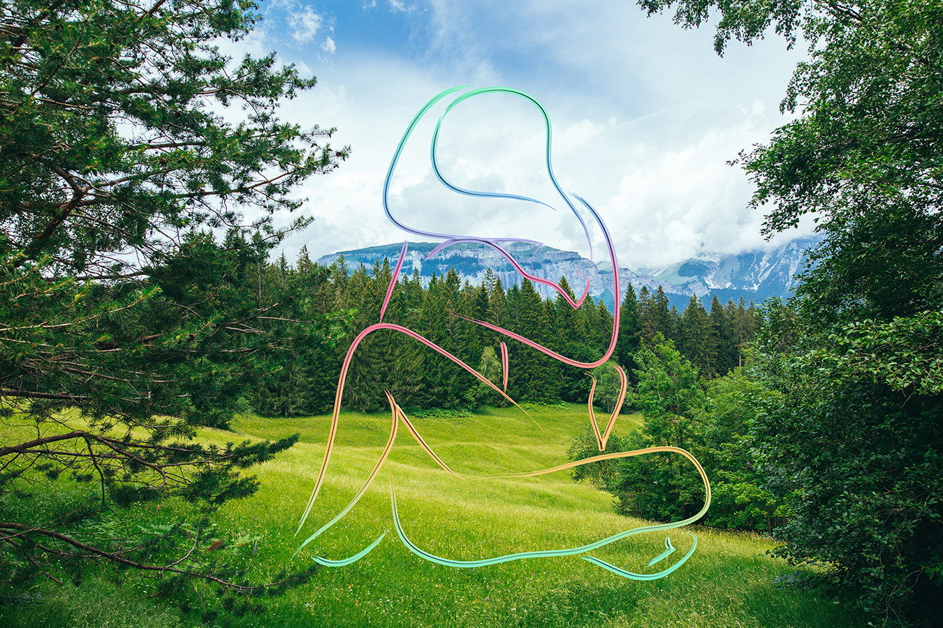 Skin-on-skin. Nature. Lolly Shine. Contemporary digital artist