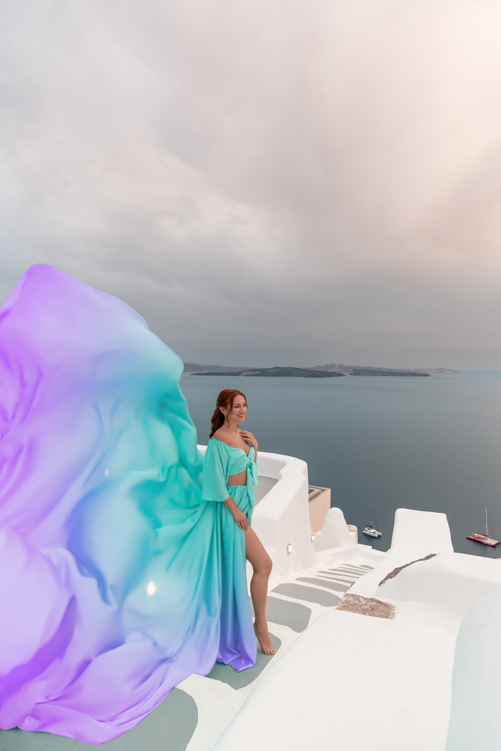 Vip 7. Julia Tiffany size S-XL |rent price 120 euro. Photographe vidéaste à Santorin|Séances photos de Robe volante Santorin|